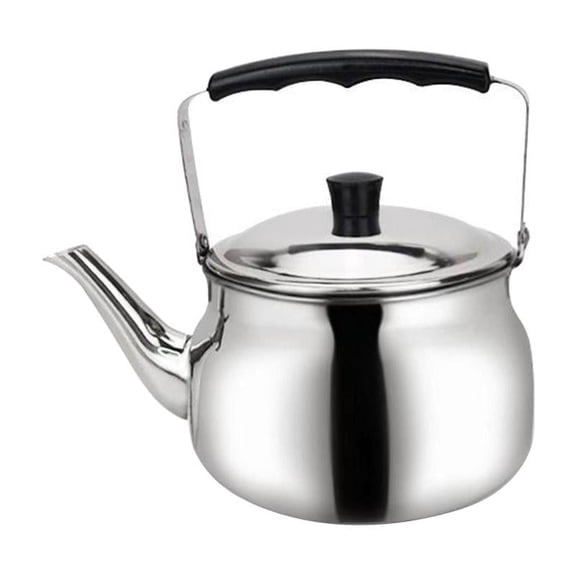 Stainless Steel Stovetop Tea Kettle with Heat Resistant Handle Silver Induction Teapot--