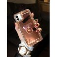 thumbnail image 6 of for iPhone 11 Case Makeup Mirror Glitter Bling Rhinestone Diamond Crystal Cute Cover with Ring Holder Finger Grip Stand Kickstand Cute for Girls Women Case for iPhone 11 Rose Gold, 6 of 7