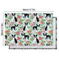 thumbnail image 6 of Boston Terriers and Pioneer Flower Summer Placemats Table Placemats Set Of 4-Linen Kitchen Washable Placemats Table Mats 11.8"x17.7"Non-Slip Heat Resistant, 6 of 6