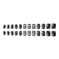 thumbnail image 4 of Fofosbeauty 24pcs Press on Nails, Artificial Acrylic Nails for Salon Quality in Seconds,Almond Skull Black White Cute Elements, 4 of 8