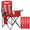 Red, variant on Nazhura 2 Pack Folding Camping Chair with Cooler Pouch, Mesh Backrest and Cup Holder Pocket (Grey, 2 Pack)