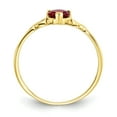 thumbnail image 2 of 10k Polished Geniune Rhodolite Garnet Birthstone Ring in 10k Yellow Gold - Size 6, 2 of 3