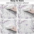 thumbnail image 6 of Purple Botanical Round Tablecloth 60 Inch - Waterproof Fabric Table Cloth Protector, Butterfly Spring Floral Summer Botanical Tablecloths Washable Table Cover for Kitchen Banquet Coffee Table Party, 6 of 6