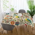 thumbnail image 3 of Yayeee Tablecloths 60" x 120" Rectangle Wrinkle Resistant Party Table Cover, Beige Cartoon Animals, 3 of 8