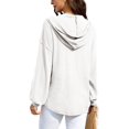 thumbnail image 5 of Long Sleeve Women Hooded Zipper Hoodies Loose Casual Tops, 5 of 5