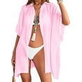 thumbnail image 2 of Half Sleeve Women Oversize Loose Bench Coverups Wear, 2 of 5