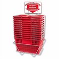 thumbnail image 2 of Only Garment Racks Panier avec Support et Enseigne, Rouge (Lot de 12), 2 of 3