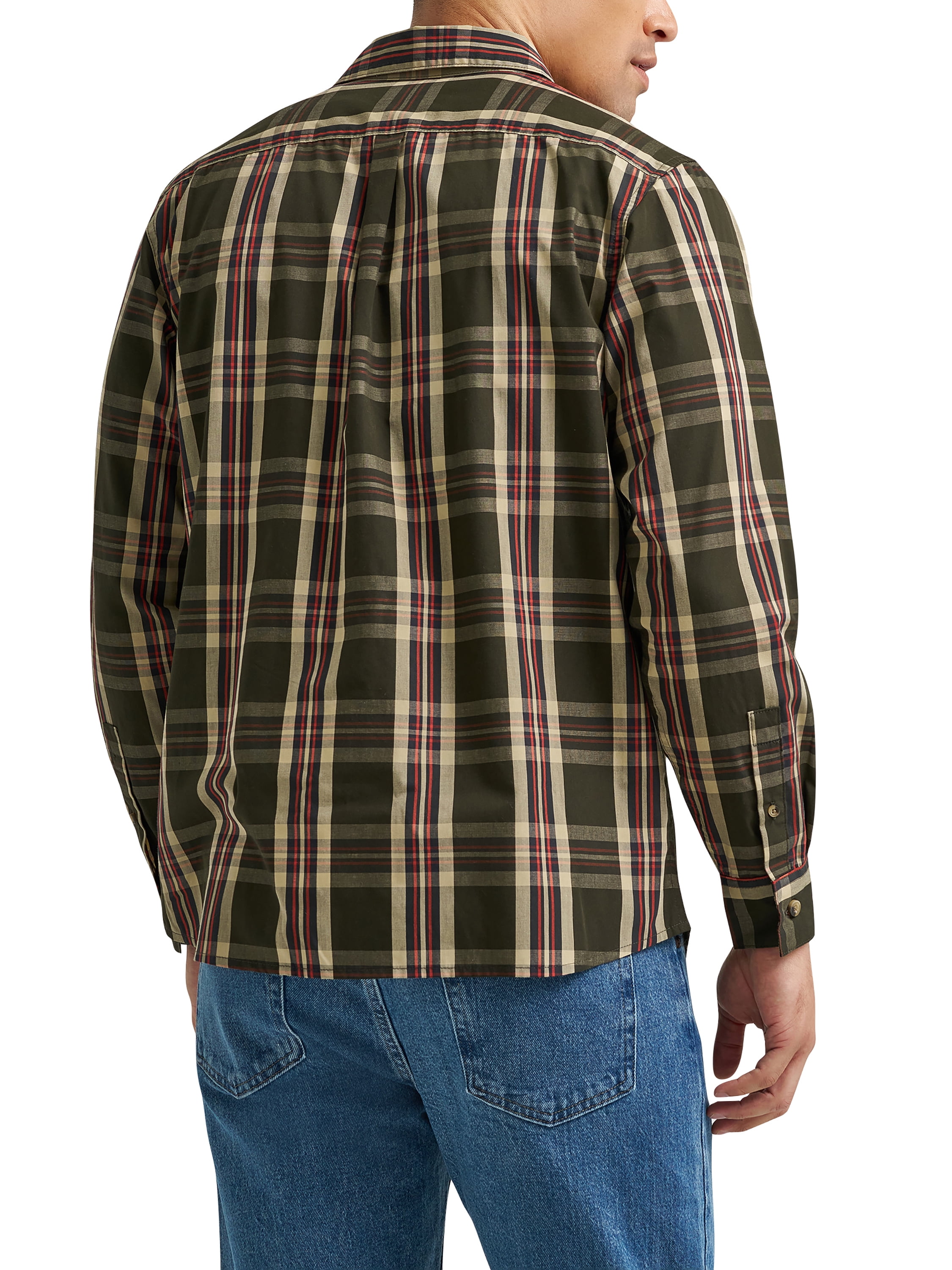 Wrangler® Men's Long Sleeve Plaid Shirt, Sizes S-5XL
