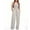 Gray, variant on WXLWZYWL Women's Wide Leg Romper Cute Straps Straight Solid Coveralls Jumper Dressy Bib Pants Casual Jumpsuits Wedding Color Loose Fitting Jumpsuit Wrapped Chest Jumpers