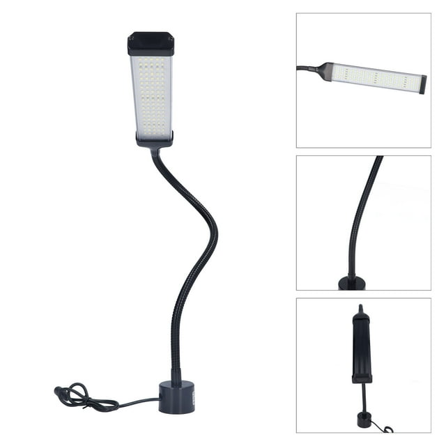 LED Lampe de Travail 21W Machine à Col de Cygne Flexible Lampe de Travail avec Base Ronde avec Interrupteur Dimmable Nous Plug 100-240