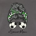 thumbnail image 2 of Messy Bun Soccer Life | Mom Life Game Day Vibes Sports Lover | Mother's Day Sports Womens Slim Fit Junior Tee, Dark Grey, 2XL, 2 of 5