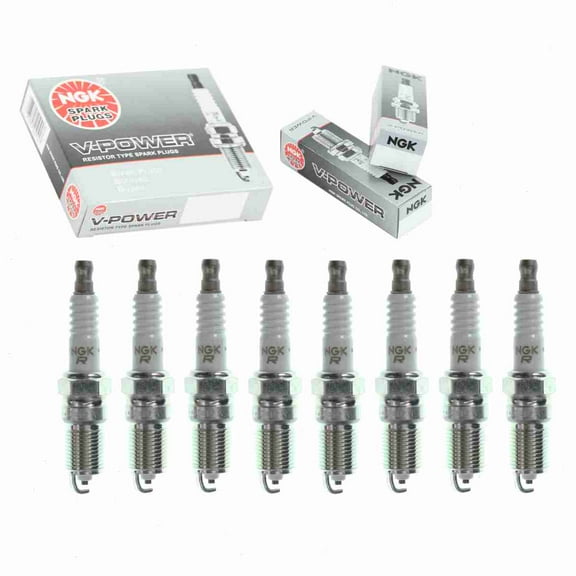 8 pc NGK V-Power Spark Plugs compatible with Chevrolet Avalanche 2500 8.1L V8 2002-2006