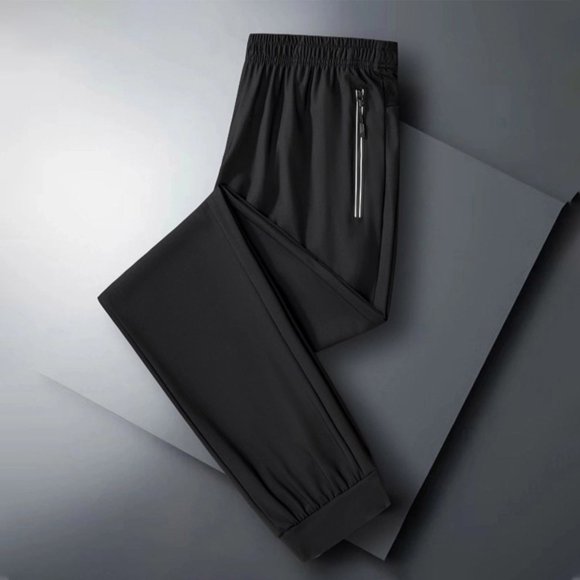 Men's Casual Pants Lightweight for Daily Comfort High Performance Elastic Zipper Pockets for Versatile Occasions Spring to Winter Wear