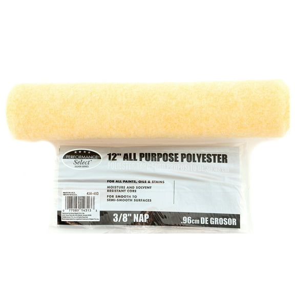 12" Roller Cover 3/8" Nap Yellow Polyester Material Made in America