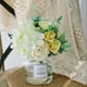 thumbnail image 3 of Wosthever Flores artificiales de hortensia de seda de bajo mantenimiento, 2 uds., para interior o exterior, fáciles de limpiar Decoración Peonía violeta+blanco, 3 of 6