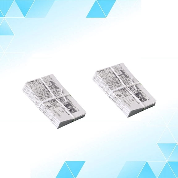 EXHUMKY 2-Piece Dollhouse Newspaper Set Miniature Desktop Decor Accessories