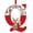 Q, variant on LSLJS Christmas Tree Hanging Ornaments English Letter Pendant 3.15" Acrylic Flat Alphabet with Reindeer Baubles Xmas Theme Car Rearview Mirror Pendant Christmas Decorations