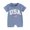 Blue, variant on Aojekbee 4th of July Baby Rompers Infant Girls Boys Fuzzy Letter Flag Embroidery Crew Neck Short Sleeve Bodysuits Summer Jumpsuits