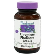 Angle View: Bluebonnet Chromium Picolinate 200 Mcg, 100 Ct