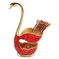 thumbnail image 2 of Oleegame 2PC Stainless Steel Cutlery Set Swan Base Creative Tableware European Fruit Fork Dessert Small Spoon Cute Coffee Spoon Combination, 2 of 7