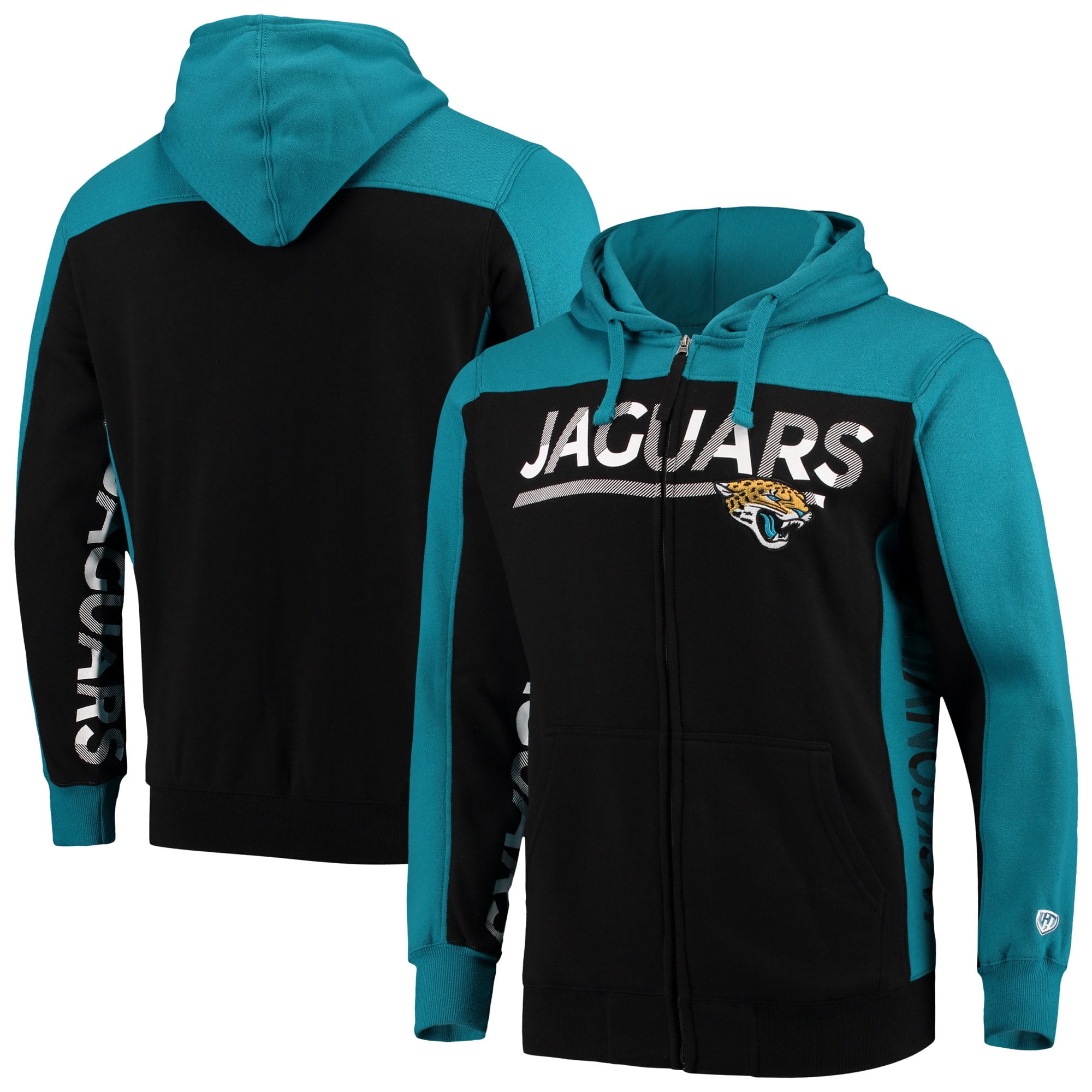 Jacksonville Jaguars Hands High Warrior Hooded FullZip Jacket Teal