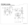 thumbnail image 2 of Fauceture FSY3605AL English Classic Two Handle 4" Centerset Lavatory Faucet, Oil Rubbed Bronze, 2 of 2