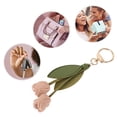 thumbnail image 4 of Unique Bargains 1 Pc Handbag Charm Flower Leaf Bag Charm Dark Pink, 4 of 5