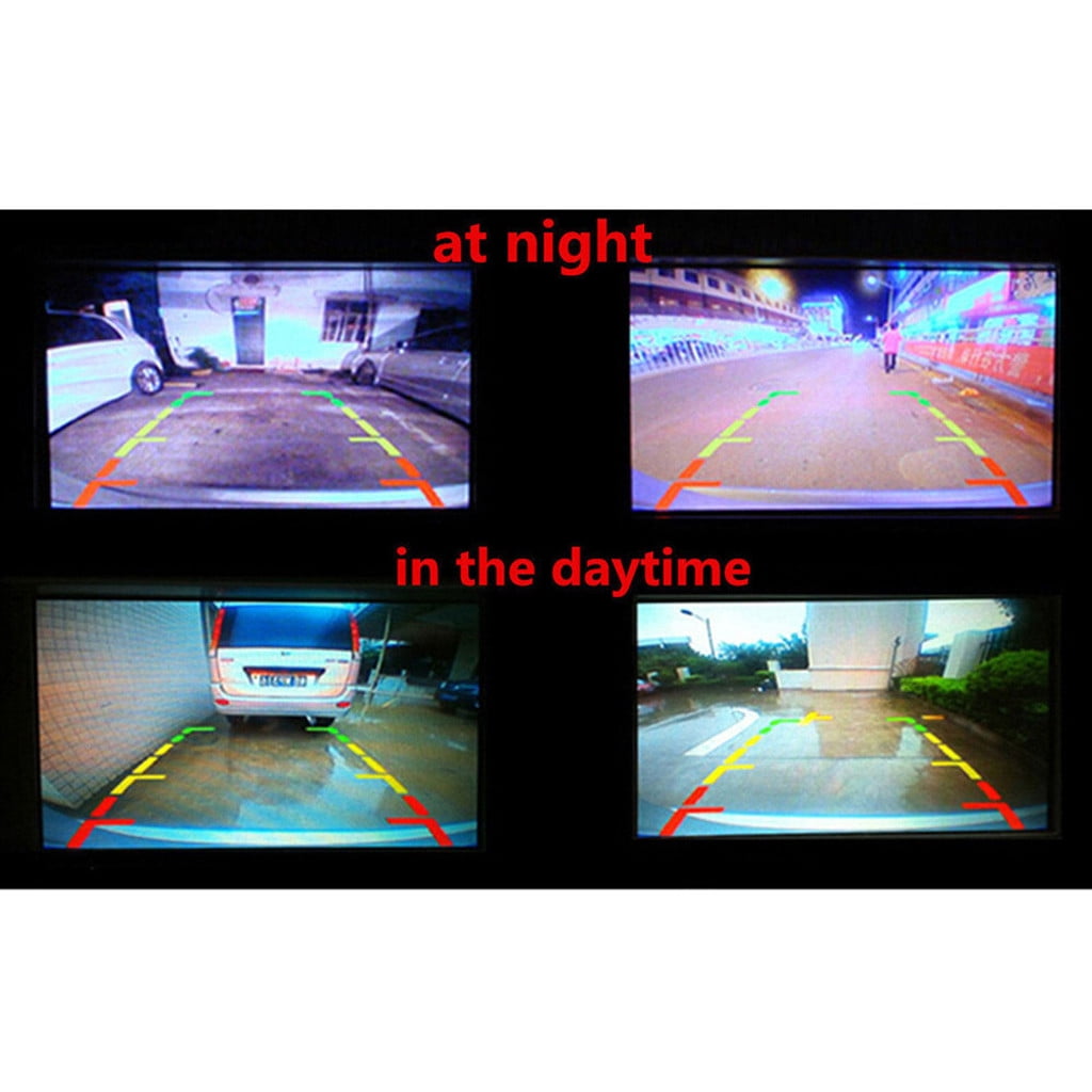 170/° Lens Angle HD Night Vision Car Rear View Reverse Backup Camera Kit IP68 Water Resistant Shock-proof Anti-jamming NTSC//PAL TV System 90 Degree Rotatable Parking Asistance Clear Image Video