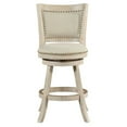 thumbnail image 3 of Boraam Melrose 24-Inch Counter Height High Back Swivel Wood Counter Stool, Ivory Wire-Brush Finish, 3 of 5