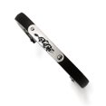 thumbnail image 1 of Bracelet Bracelet Dragon en Caoutchouc Noir en Acier Inoxydable, 1 of 7