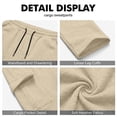 thumbnail image 7 of Resicozy Parachute Cargo Pants Women Lightweight Baggy Hiking Pants Y2k Drawstring Elastic Waist Pants with Pockets Beige S, 7 of 7