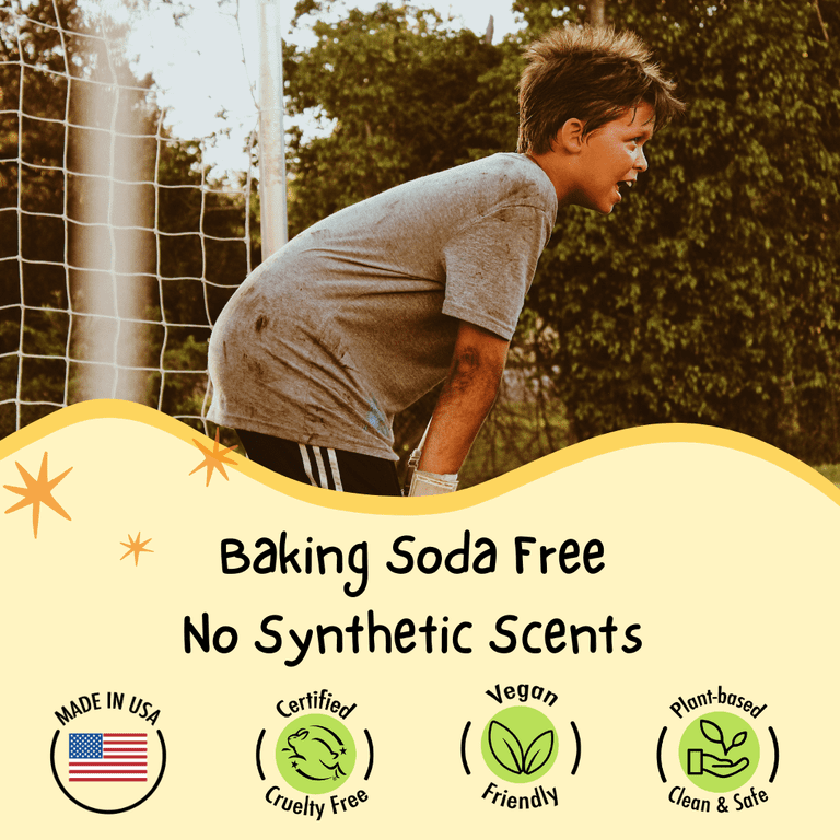 MONA Orange Natural Deodorant for Kids Preteens & Teens, Aluminum