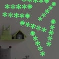 thumbnail image 3 of Gwong Decoración hogareña 50 unids / set Vinilo de pared luminoso fácil de quitar plástico color brillante brillante copo de nieve pegatina para el hogar Gwong 21083687, 3 of 6