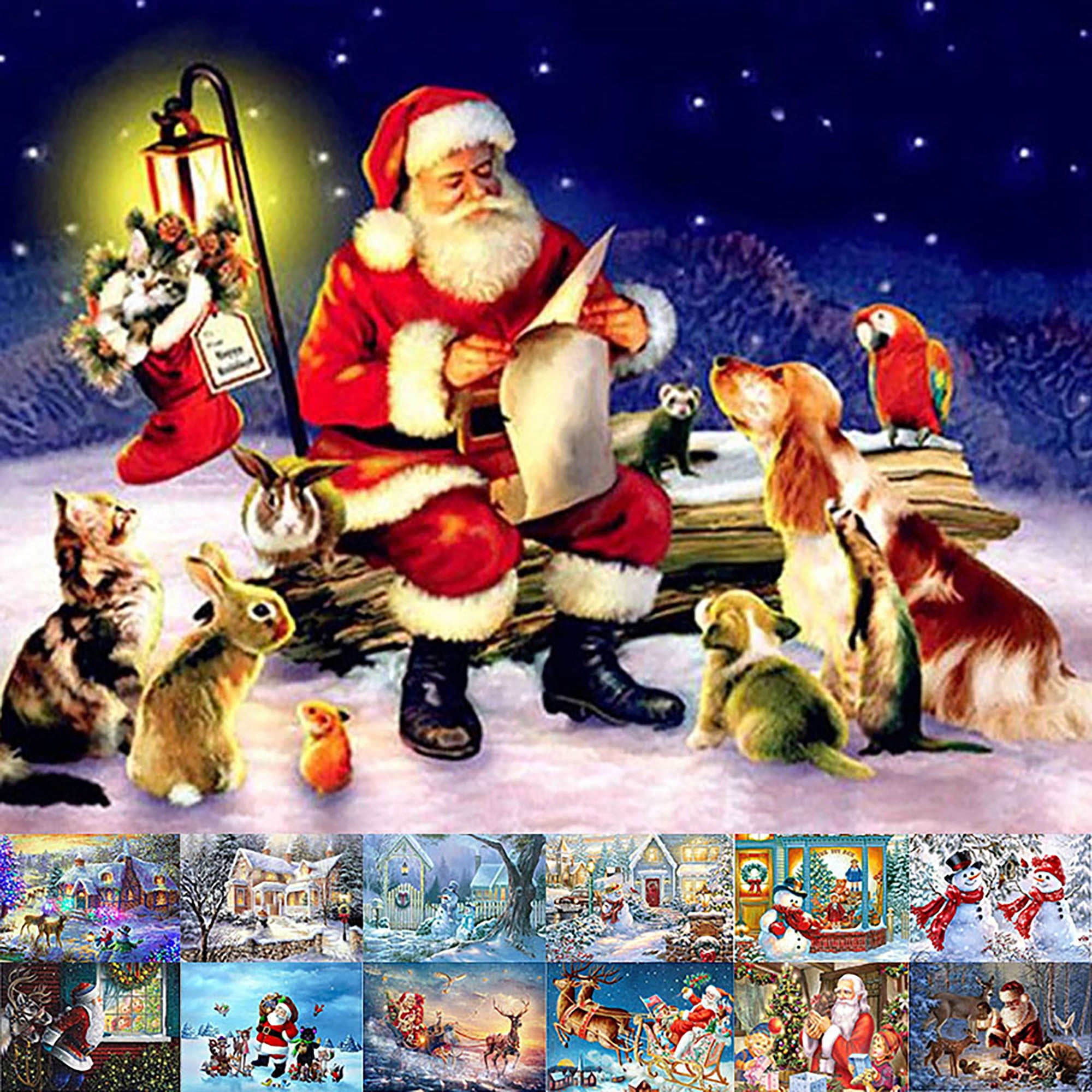 5D DIY Diamond Embroidery Santa Claus Cross Stitch Kits Art Gift for Adults 12x 16 inches(06) Santa Diamond Painting Christmas Gift 5D DIY Diamond Embroidery Santa Claus Cross Stitch Kits Art Gift for Adults 12x 16 inches(06) Santa Diamond Painting Christmas Gift