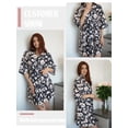 thumbnail image 7 of Avidlove Waffle Knit Robe for Women Soft Lightweight Tie Short Bathrobes 3/4 Sleeve Ladies Floral Sleepwear, 7 of 7