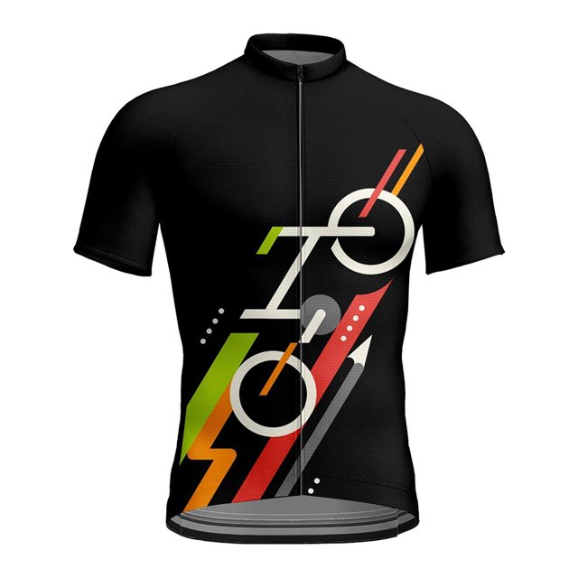 Summer Men's Short Sleeved Cycling Suit 3D Printed Elastic Tight Top XL