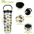thumbnail image 3 of 30 oz Frog Tumbler With Handle and Straw, 30oz Frog Flip Straw Tumbler Insulated Coffee Travel Mugs Cup Water Bottle Frog Gifts for Frog Lovers Women Girls, 3 of 6