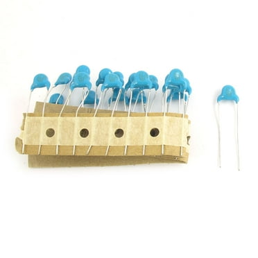 20 Pcs  250V 220pF Through Hole DIP High Voltage Ceramic Capacitor Blue