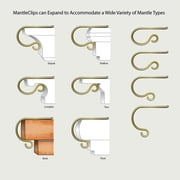 Haute Decor Original MantleClip Stocking Holder - 2 Pack Glimmer Gold