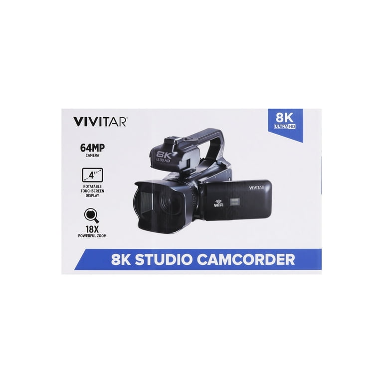 Vivitar Full Size 8K Studio Video Camcorder, 64MB, Ultra HD