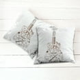 thumbnail image 6 of Ambesonne Music Throw Pillow Cover 2 Pack, Instrument Tambourine Trumpet, 20", White Chocolate, 6 of 7