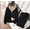 Black, variant on Women's Hooded Tracksuit Set Warm Fleece Hoodie Jacket and Pants Winter Sweatsuit