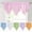 Blue, variant on AUQ 1 Pc Beaded Sheer Windows Valance 51 in W x 23.6 in L, Scalloped Kitchen Curtain, Bathroom Swag Sheer with Rod Pocket, Short Valance Drape for Bedroom Living Room - Light Pink