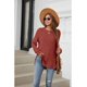 thumbnail image 5 of Blusa Tipo Túnica Informal con Cuello Redondo y Ligera para Mujer, Color Rojo Ladrillo L, 5 of 8