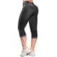 thumbnail image 1 of Jeans recortados para mujer Casual Verano Dobladillo rasgado Tiro medio Negro // Blanco 3X-Large, 1 of 5