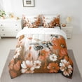 thumbnail image 2 of Bee Bed in a Bag Twin 7 Piece Comforter Set Daisy Flowers Bedding Sets,Orange Ombre Oil Painting Floral Sheet Set with Comforter Graffiti Art Honeybee Butterfly Bohemian Decor, 2 of 4