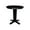 Black, variant on 36" Solid Wood Round Top Counter Height Pedestal Dining Table in Unfinished