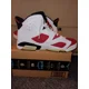 thumbnail image 5 of Ni - ke Air Jordan 6 Retro Mens 10 White And Red Retro Carmine 2014 384664160 No Box, 5 of 5