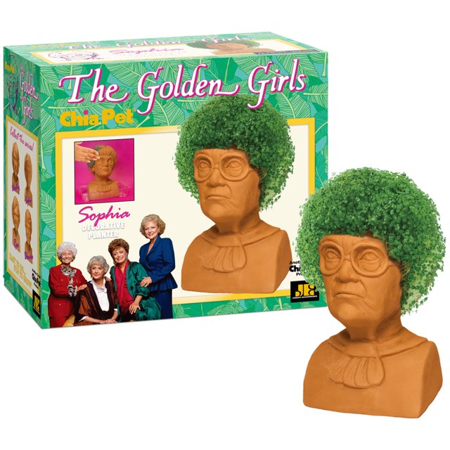 Maceta de cerámica Chia Pet Golden Girls Sophia con paquete de semillas