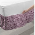 thumbnail image 2 of Floral Bed Skirt, Top View of a Clutter of Roses in Monochrome Style and Romantic Feels, Elastic Bedskirt Dust Ruffle Wrap Around for Bedding Decor, 4 Sizes, Plum and White, by Ambesonne, 2 of 2